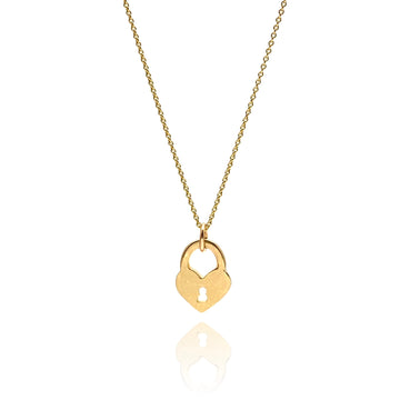 Gold Lock Necklace