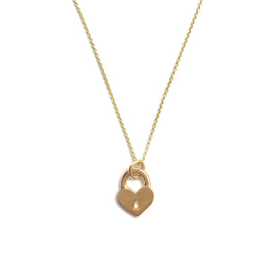 Gold Lock Necklace-Necklaces-Luana Coonen-Pistachios