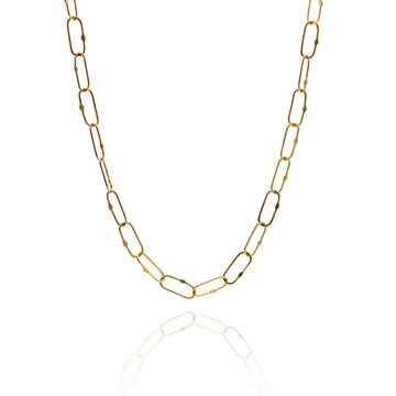 Gold Paperclip Chain Necklace