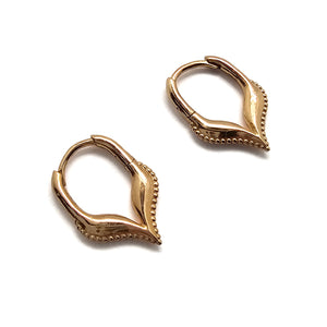Gold Pointed Huggies - Pistachios