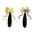 Gold Ribbon Drop Earrings-Earrings-Ashley Buchanan-Pistachios