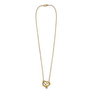 Gold Rock Structure Necklace-Necklaces-Liaung-Chung Yen-Pistachios