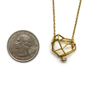 Gold Rock Structure Necklace-Necklaces-Liaung-Chung Yen-Pistachios