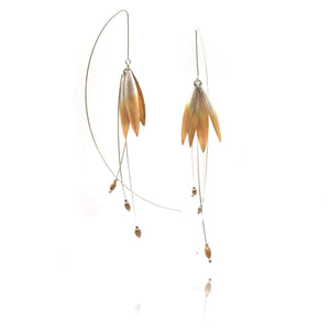 Gold Shoulder Duster Earrings-Earrings-Marcin Tyminski-Pistachios