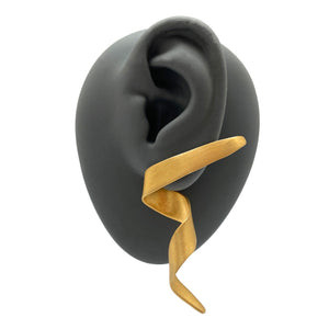 Gold Twirl Earrings-Earrings-Theodora Daraklitsa-Pistachios