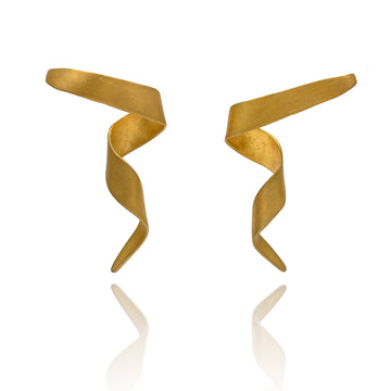 Gold Twirl Earrings