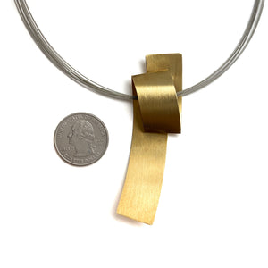 Gold Twist Ellipse Necklace-Necklaces-Kacper Schiffers-Pistachios