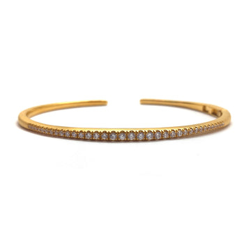 Gold Vermeil & CZ Cuff Bracelet