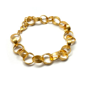 Gold Vermeil Circle Link Bracelet-Bracelets-Manuela Carl-Pistachios