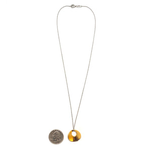 Gold Vermeil Circle Pendant Necklace-Necklaces-Claudia Vallejo-Pistachios