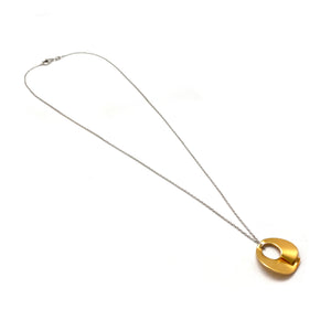 Gold Vermeil Circle Pendant Necklace-Necklaces-Claudia Vallejo-Pistachios