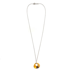 Gold Vermeil Circle Pendant Necklace-Necklaces-Claudia Vallejo-Pistachios