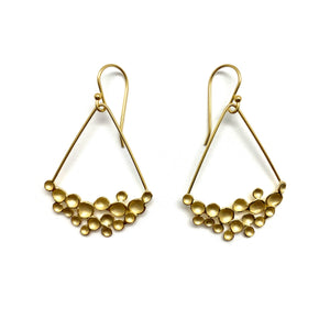 Gold Vermeil Cluster Dome Earrings-Earrings-Sarah Richardson-Pistachios