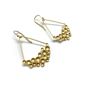 Gold Vermeil Cluster Dome Earrings-Earrings-Sarah Richardson-Pistachios