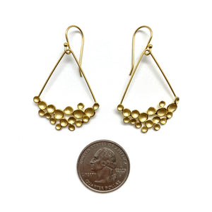Gold Vermeil Cluster Dome Earrings-Earrings-Sarah Richardson-Pistachios