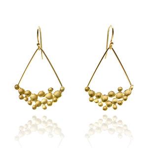 Gold Vermeil Cluster Dome Earrings-Earrings-Sarah Richardson-Pistachios