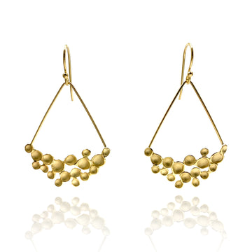 Gold Vermeil Cluster Dome Earrings