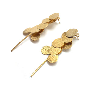 Gold Vermeil Cluster Earrings-Earrings-Malgosia Kalinska-Pistachios
