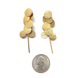 Gold Vermeil Cluster Earrings-Earrings-Malgosia Kalinska-Pistachios