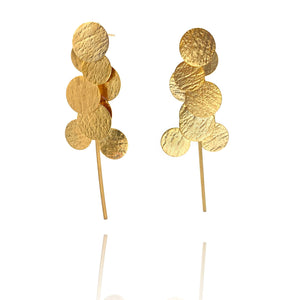 Gold Vermeil Cluster Earrings-Earrings-Malgosia Kalinska-Pistachios