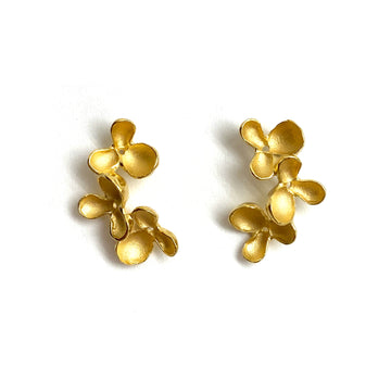 Gold Vermeil Descending Flower Earrings