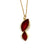 Gold Vermeil Double Leaf Necklace-Necklaces-Sabine Müller-Pistachios