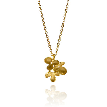Gold Vermeil Flower Cluster Necklace