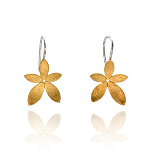 Gold Vermeil Flower Earrings-Earrings-Manuela Carl-Pistachios