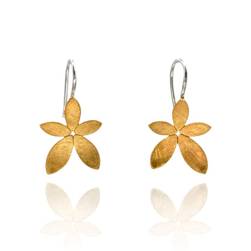 Gold Vermeil Flower Earrings