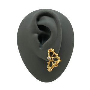 Gold Vermeil Lace Studs-Earrings-Anna Krol-Pistachios