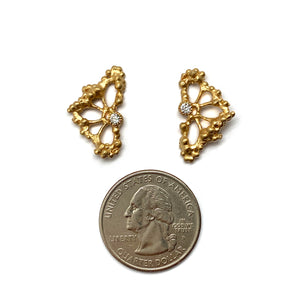 Gold Vermeil Lace Studs-Earrings-Anna Krol-Pistachios