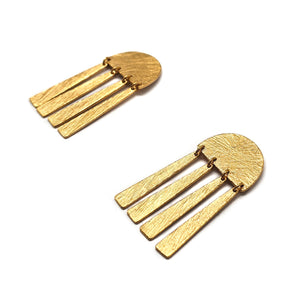 Gold Vermeil Linear Arch Earrings-Earrings-Heather Guidero-Pistachios