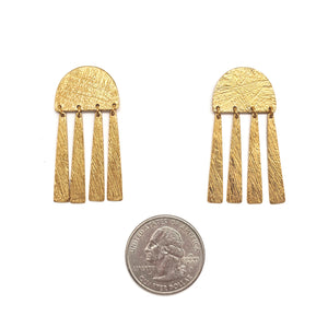 Gold Vermeil Linear Arch Earrings-Earrings-Heather Guidero-Pistachios