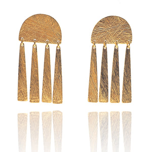 Gold Vermeil Linear Arch Earrings-Earrings-Heather Guidero-Pistachios