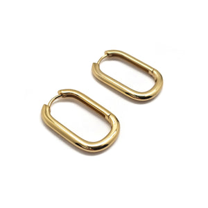 Gold Vermeil Oval Huggies-Earrings-Tiago Barbosa-Pistachios