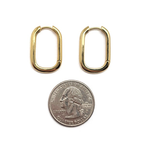 Gold Vermeil Oval Huggies-Earrings-Tiago Barbosa-Pistachios