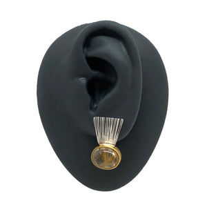 Gold Vermeil Quartz Earrings-Earrings-Eva Stone-Pistachios