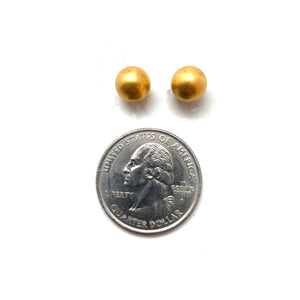 Gold Vermeil Sphere Studs-Earrings-Erich Durrer-Pistachios