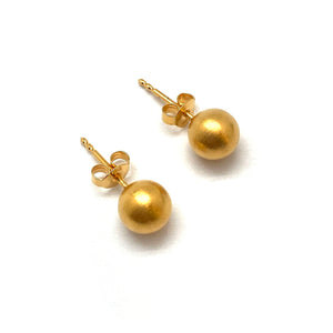 Gold Vermeil Sphere Studs-Earrings-Erich Durrer-Pistachios