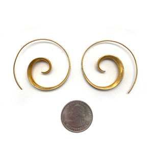 Gold Vermeil Spiral Hoops-Earrings-Jorg Wilitzki-Pistachios