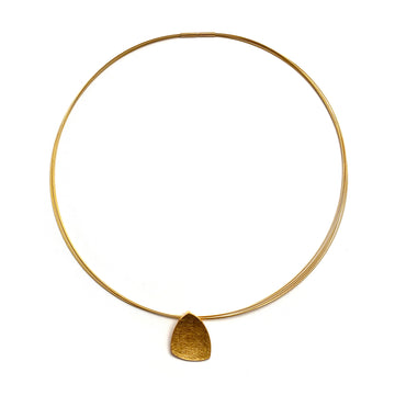 Gold Vermeil Triangle Pendant Necklace