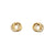 Gold Vermeil and CZ Intertwined Studs-Earrings-Manuela Carl-Pistachios