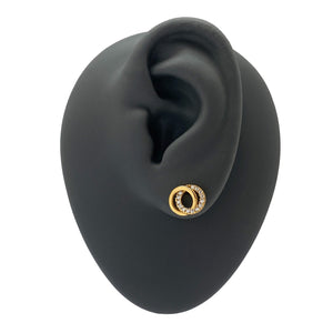 Gold Vermeil and CZ Intertwined Studs-Earrings-Manuela Carl-Pistachios