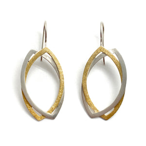 Gold Vermeil and Silver Intertwined Earrings-Earrings-Manuela Carl-Pistachios