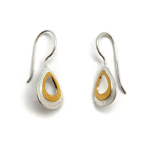 Gold Vermeil and Silver Layered Earrings-Earrings-Manuela Carl-Pistachios
