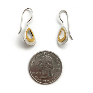 Gold Vermeil and Silver Layered Earrings-Earrings-Manuela Carl-Pistachios