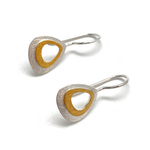 Gold Vermeil and Silver Layered Earrings-Earrings-Manuela Carl-Pistachios