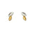 Gold Vermeil and Silver Leaf Studs-Earrings-Manuela Carl-Pistachios