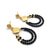 Gold and Black Spinel Beaded Drops-Earrings-Bernd Wolf-Pistachios
