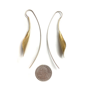 Gold and Black Wilting Lily Earrings-Earrings-Kacper Schiffers-Pistachios